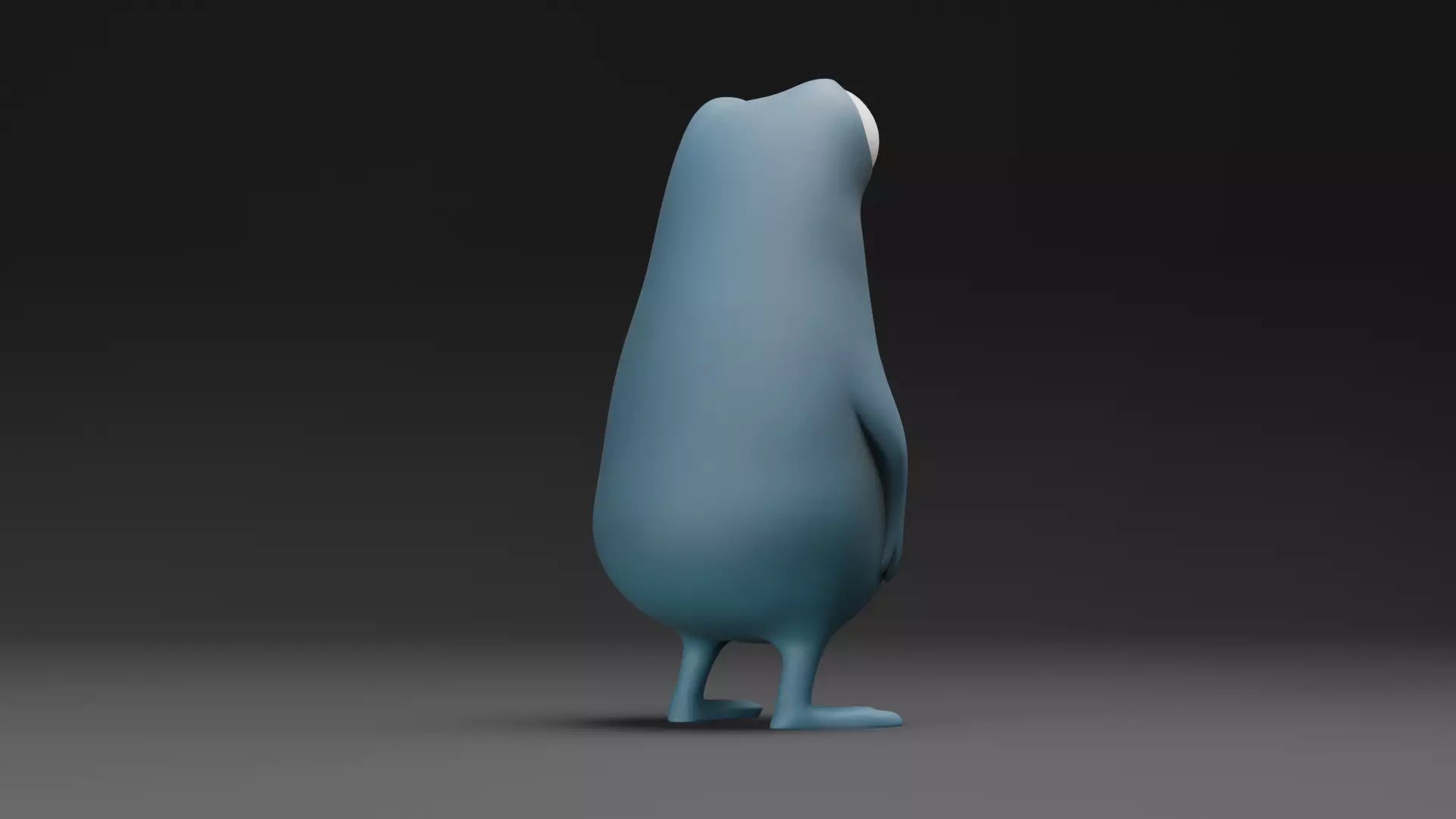 Goofy Blob Creature  Stylized 3D Printable 3D print model_3