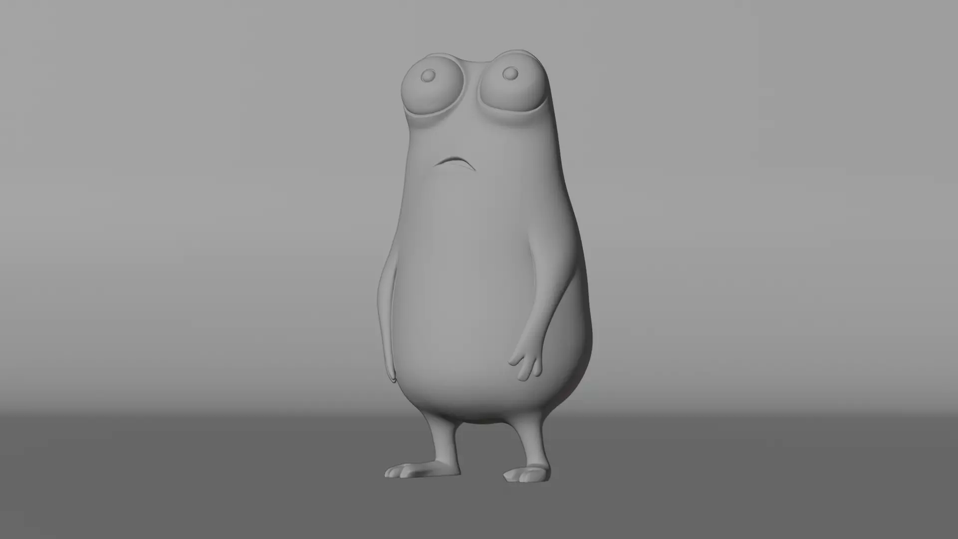 Goofy Blob Creature  Stylized 3D Printable 3D print model_6