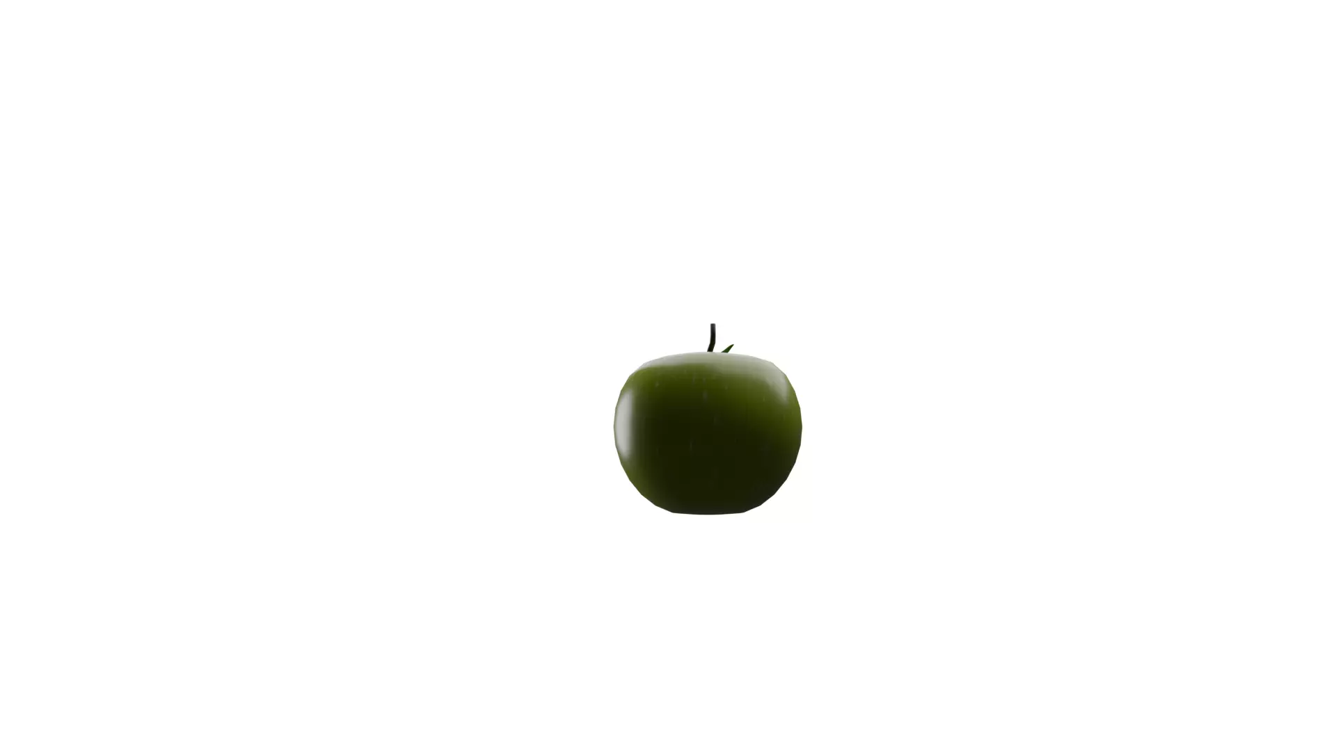 Green Apple 3D model_6