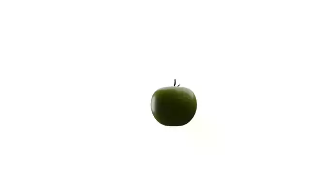 Green Apple 3D model 7