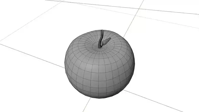 Green Apple 3D model 5