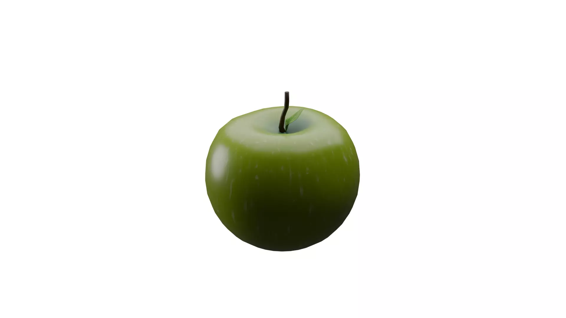 Green Apple 3D model_5