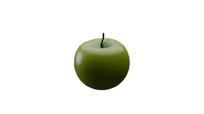 Green Apple 3D model 6