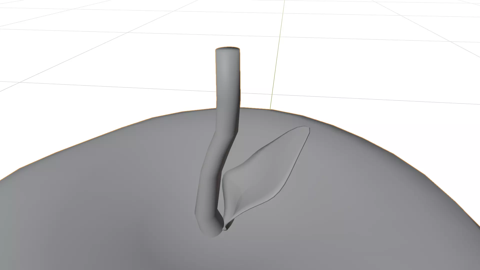 Green Apple 3D model_7