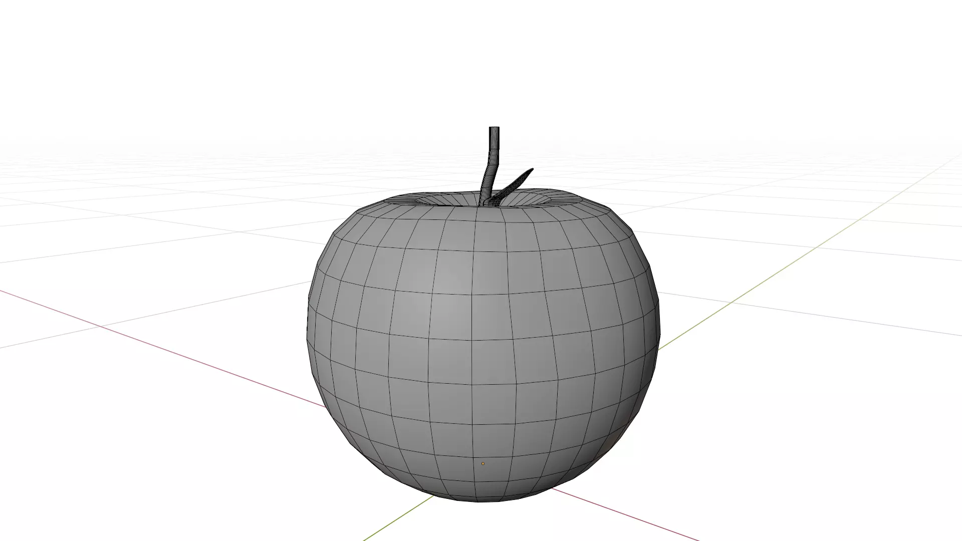 Green Apple 3D model_11