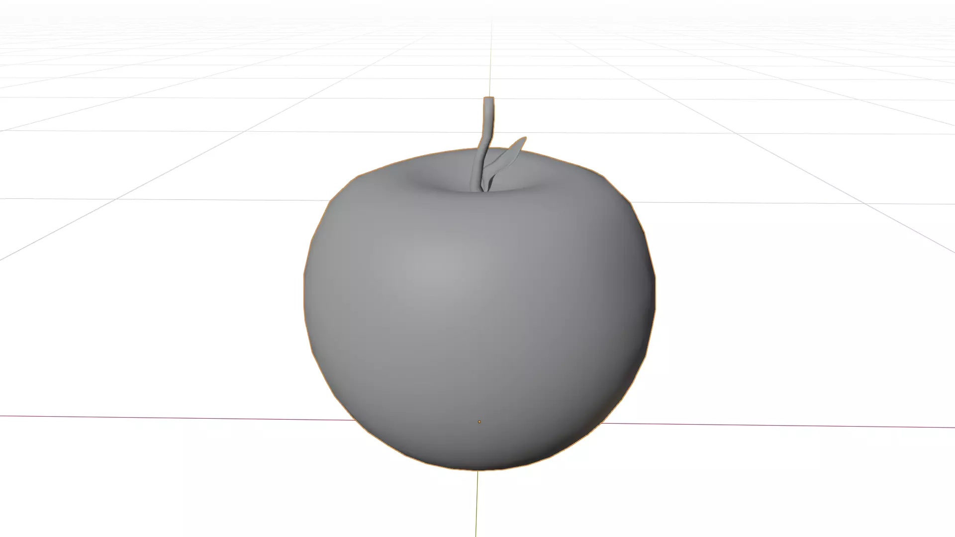 Green Apple 3D model_1