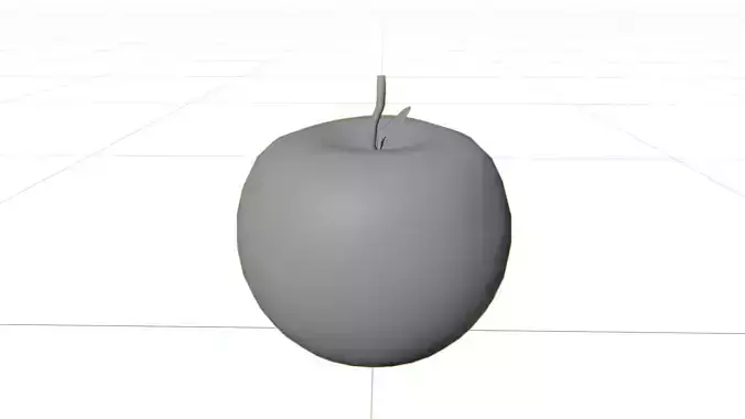 Green Apple 3D model 2