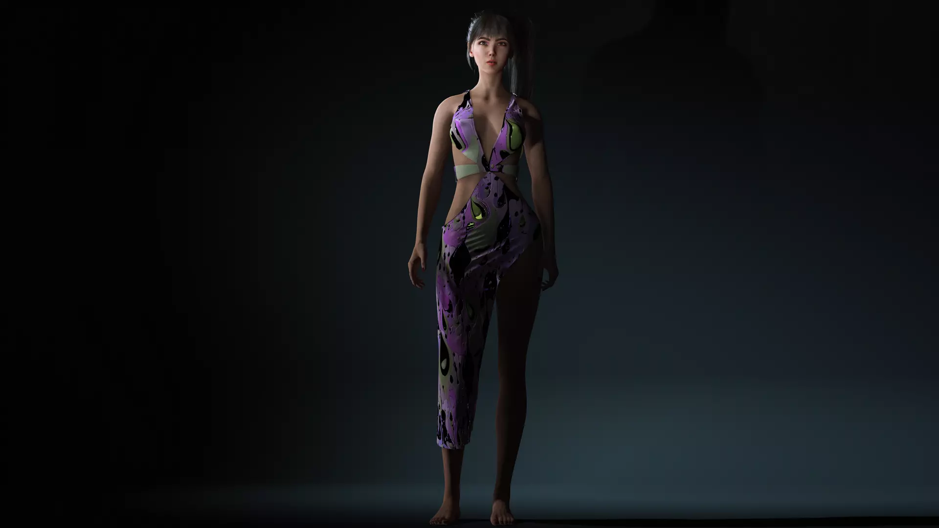 Realistic Female Character  Versatile 3D Model Low-poly 3D model_2