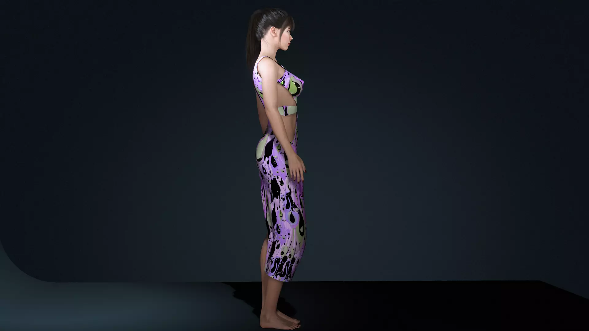 Realistic Female Character  Versatile 3D Model Low-poly 3D model_1