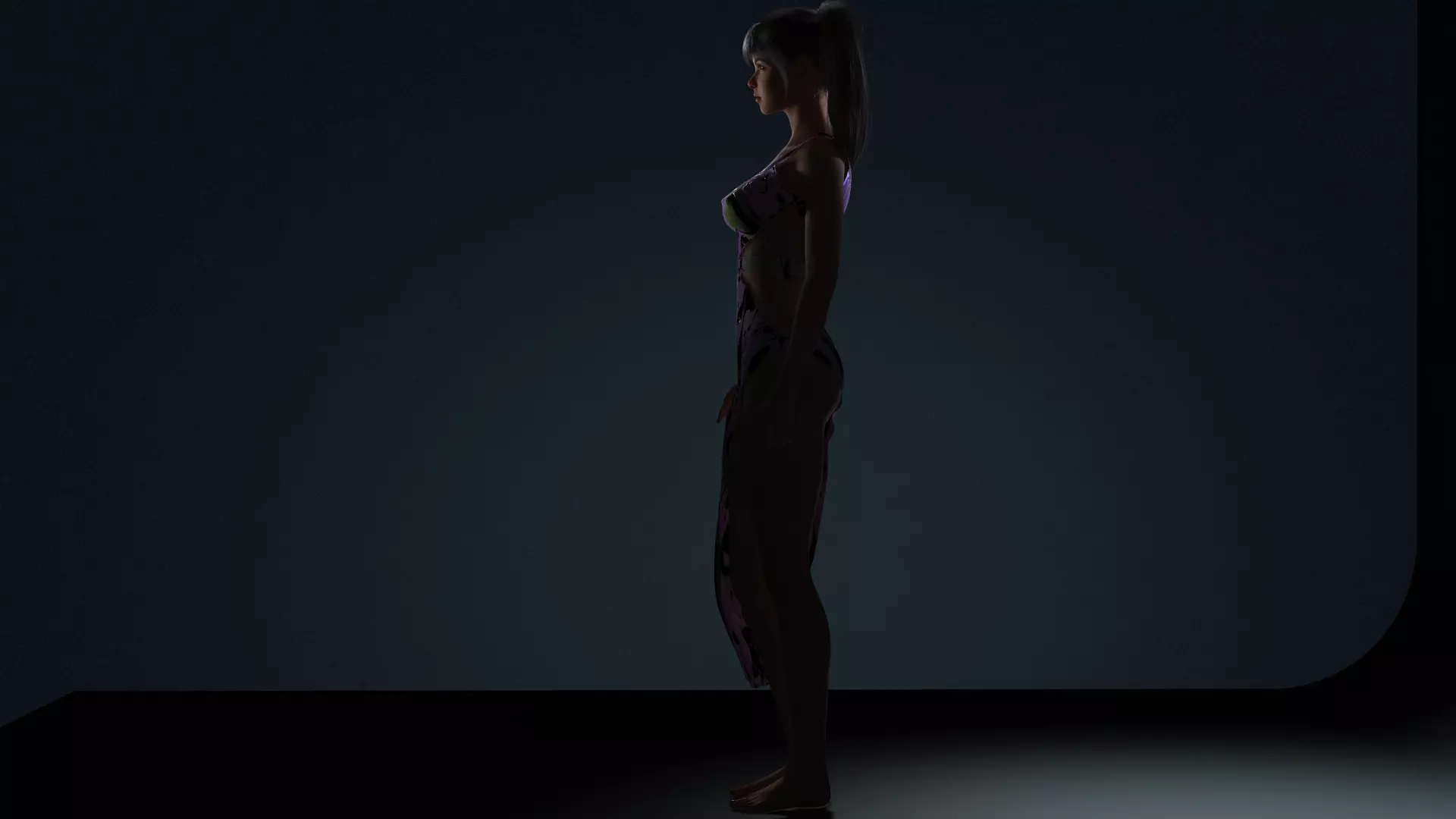 Realistic Female Character  Versatile 3D Model Low-poly 3D model_3