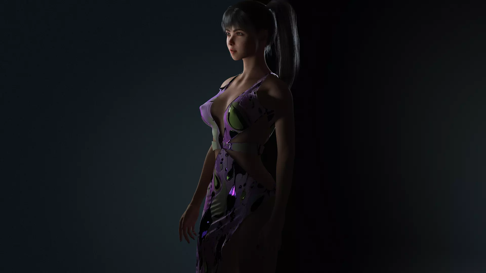 Realistic Female Character  Versatile 3D Model Low-poly 3D model_21