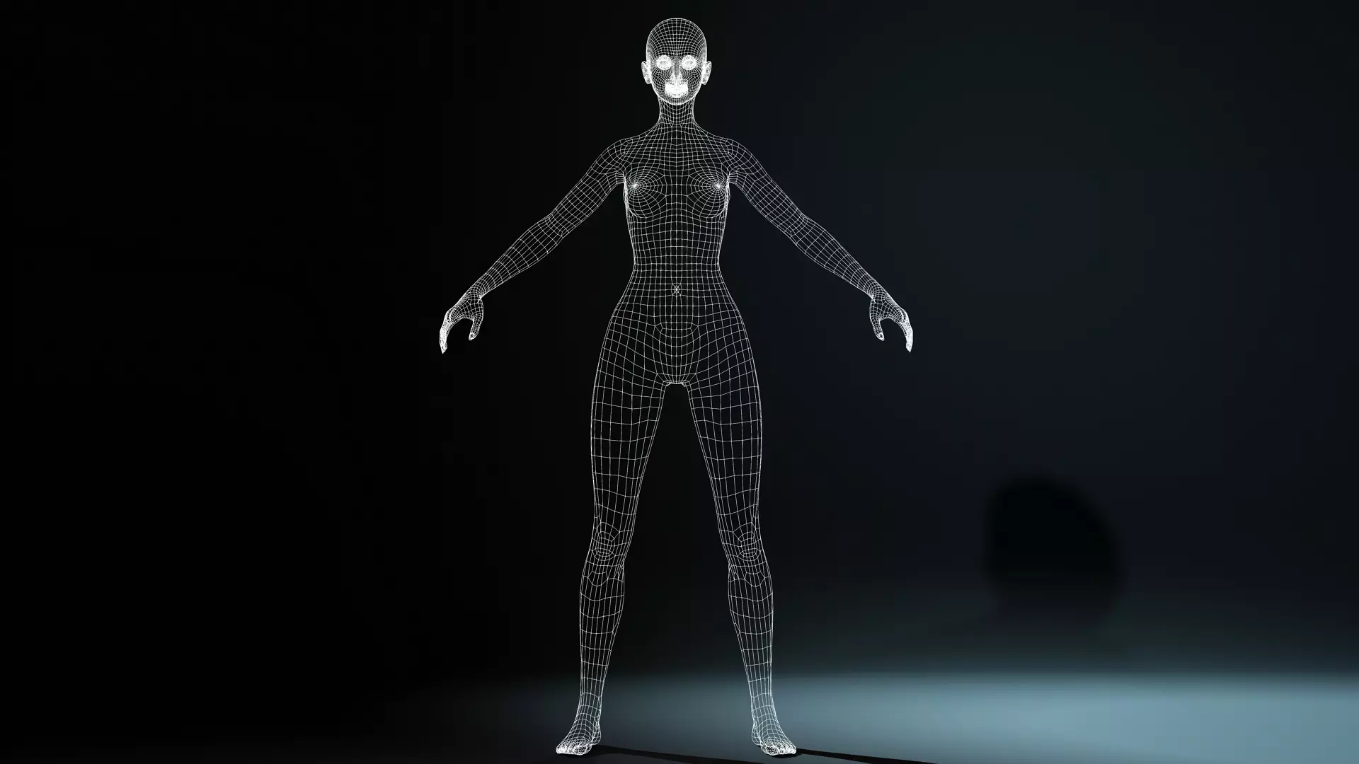 Realistic Female Character  Versatile 3D Model Low-poly 3D model_14