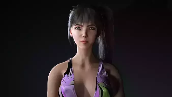 Realistic Female Character  Versatile 3D Model Low-poly 3D model Realistic Female Character  Versatile 3D Model Low-poly 3D model