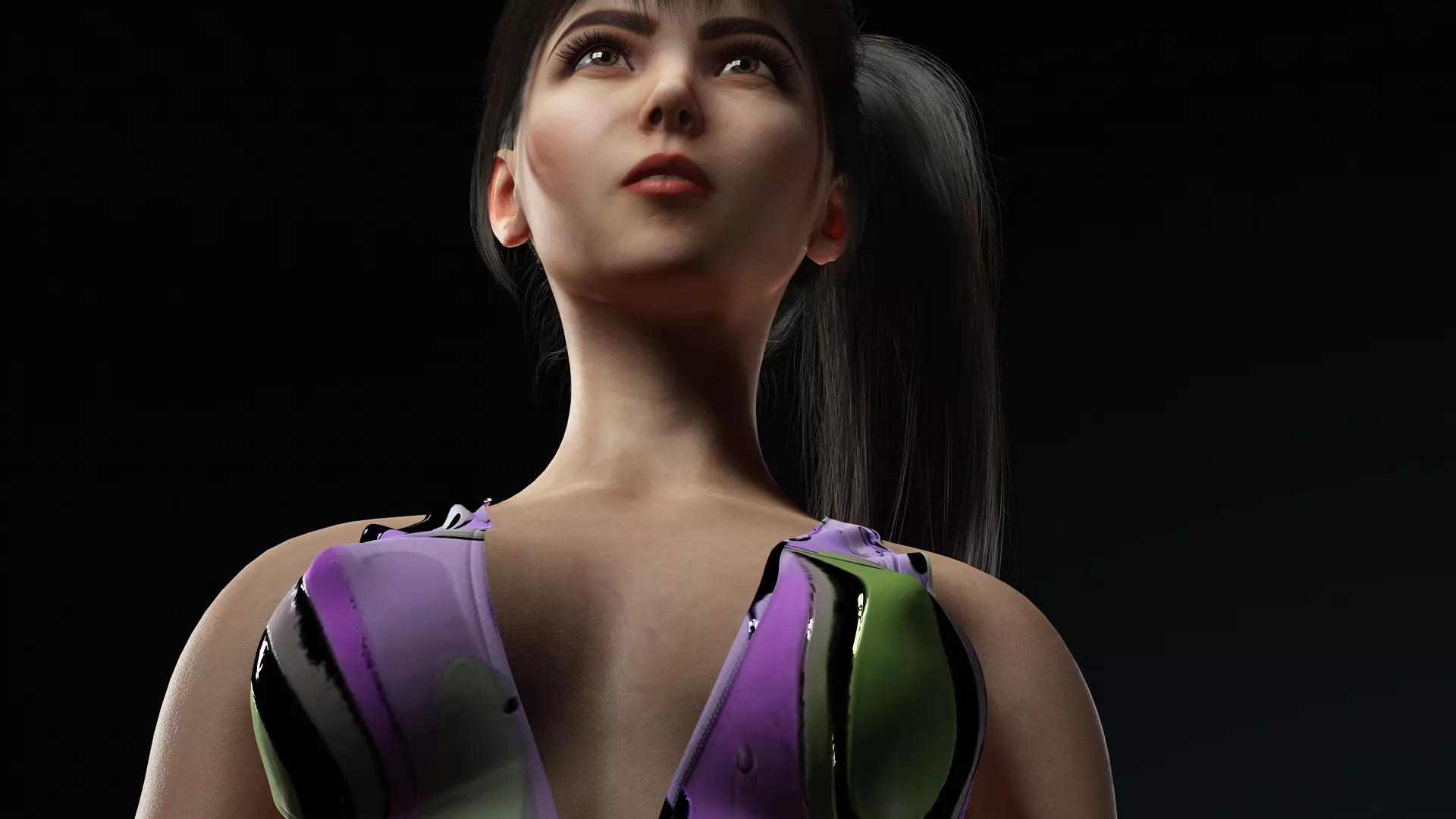 Realistic Female Character  Versatile 3D Model Low-poly 3D model_9