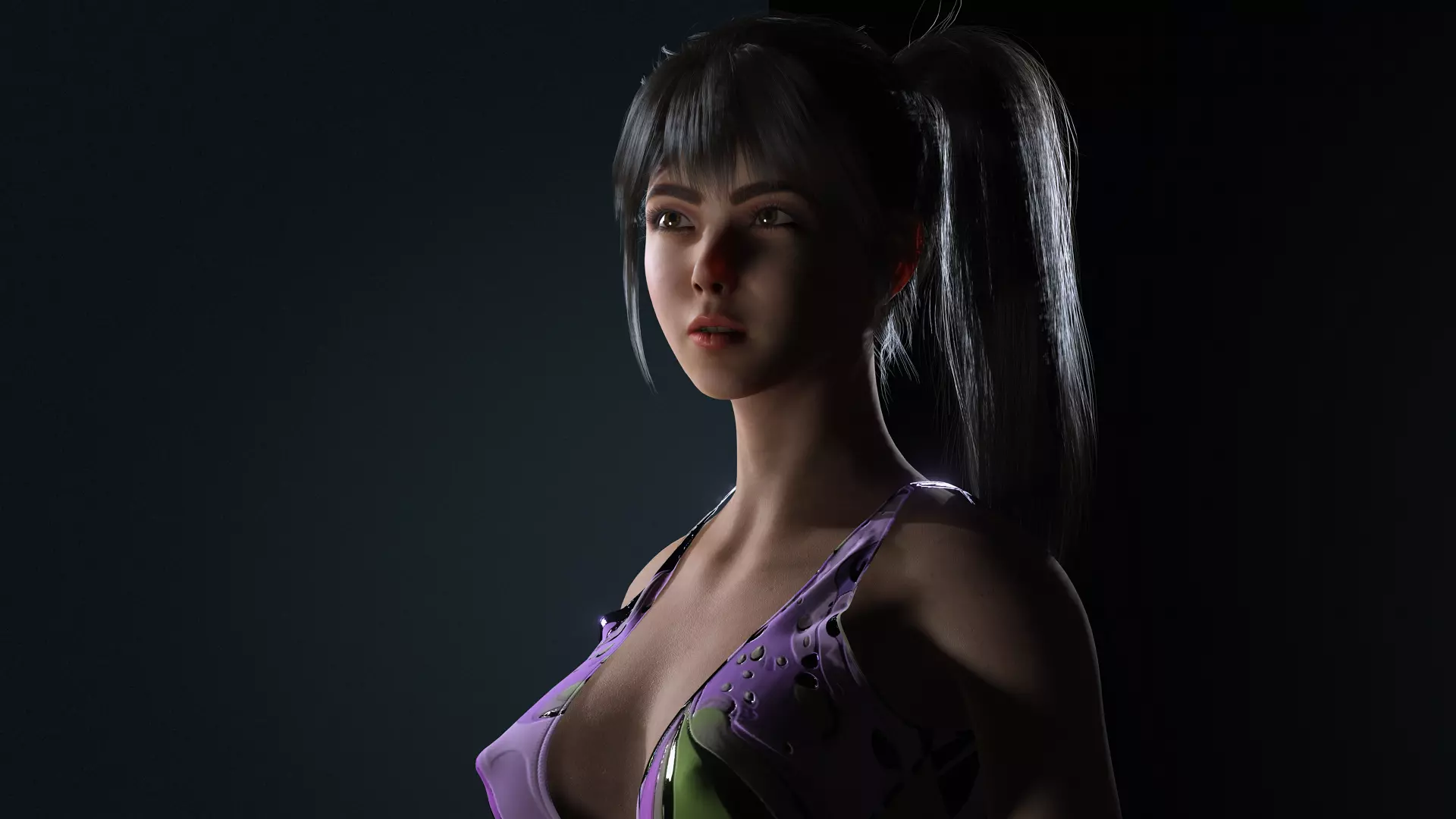 Realistic Female Character  Versatile 3D Model Low-poly 3D model_12