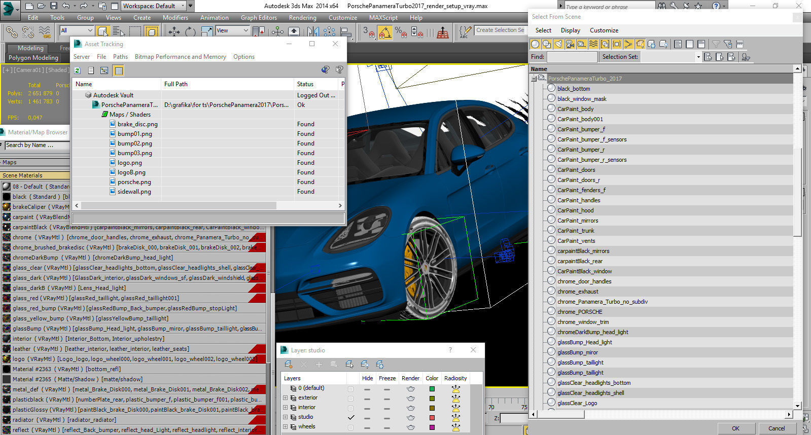 Porsche Panamera Turbo 2017 3D model_20