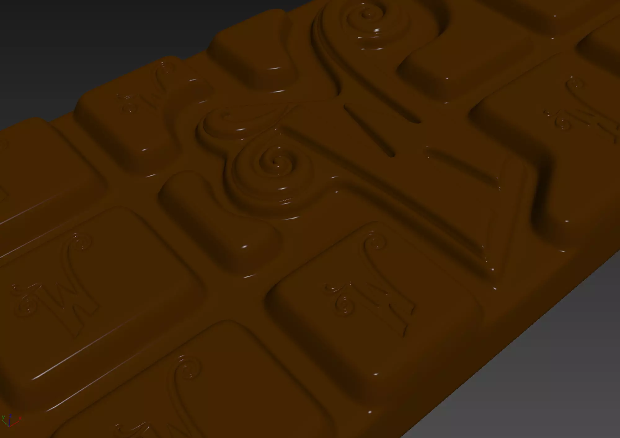 Willy Wonka Chocolate Bar 3 3D model_4