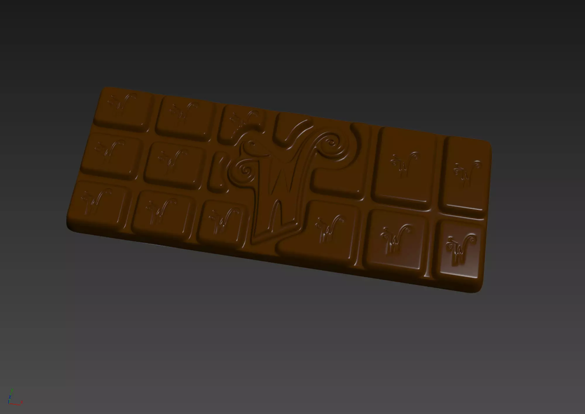 Willy Wonka Chocolate Bar 3 3D model_16