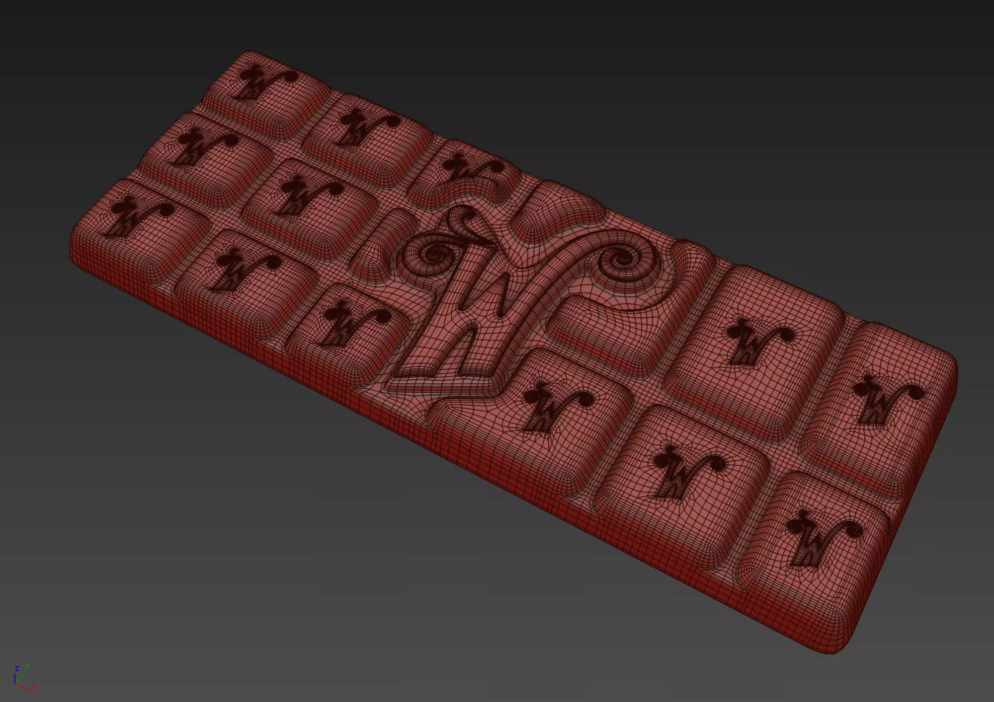 Willy Wonka Chocolate Bar 3 3D model_13