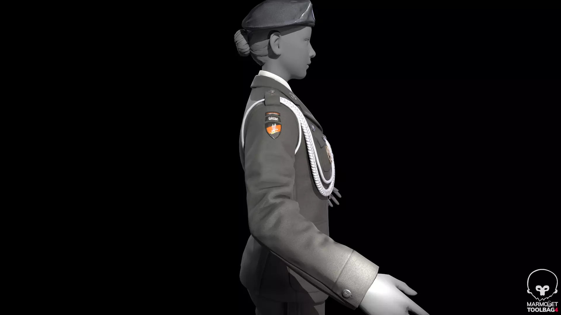 military officer navy united states 3D model Low-poly 3D model_16