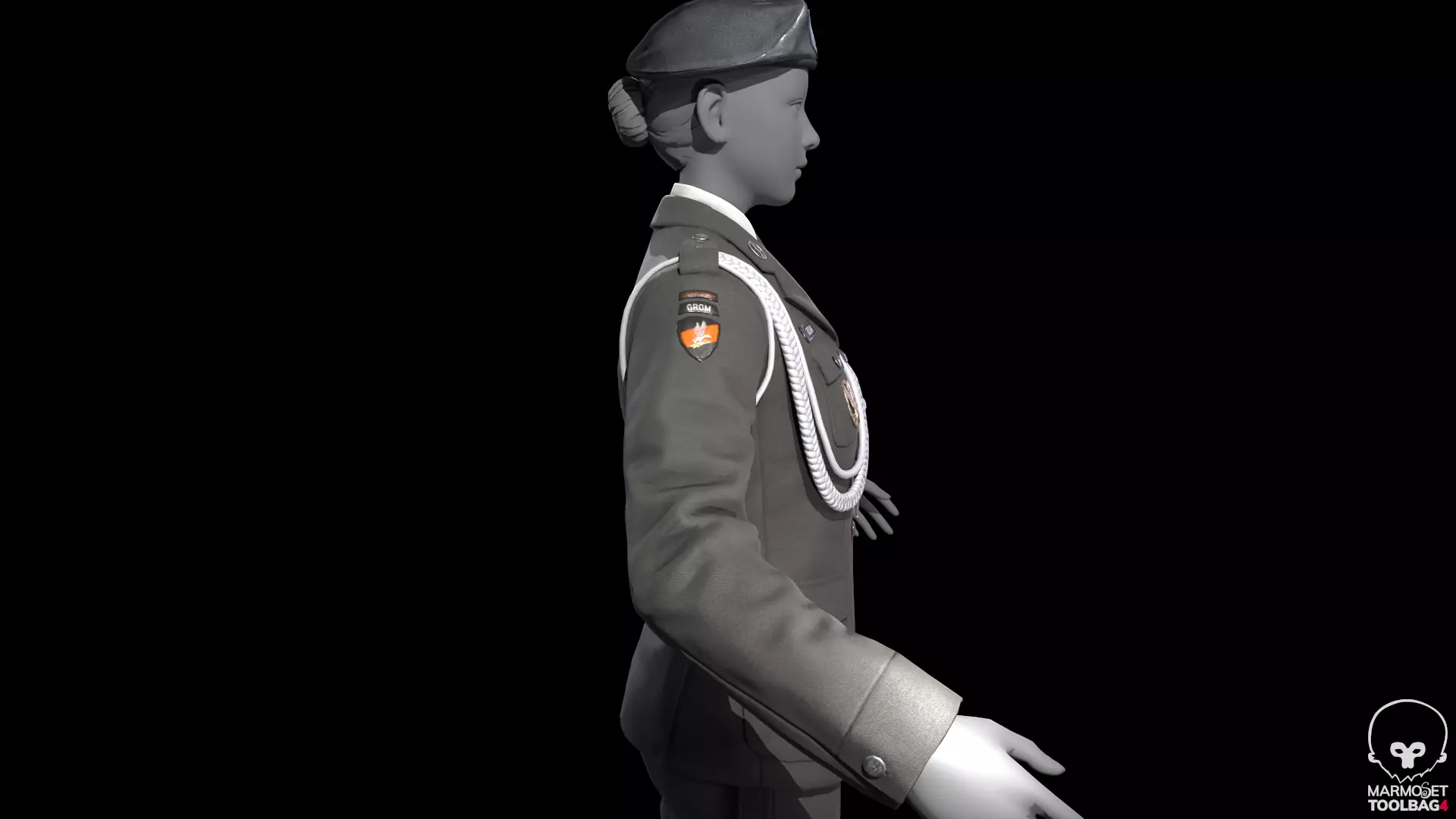 military officer navy united states 3D model Low-poly 3D model_18