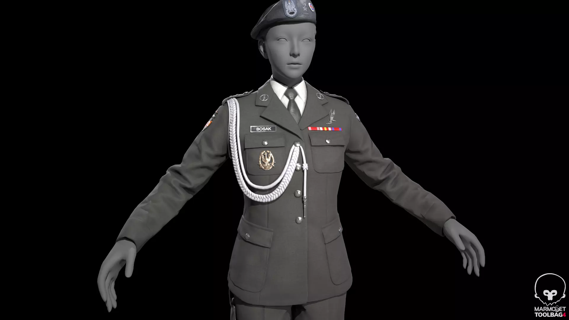 military officer navy united states 3D model Low-poly 3D model_17