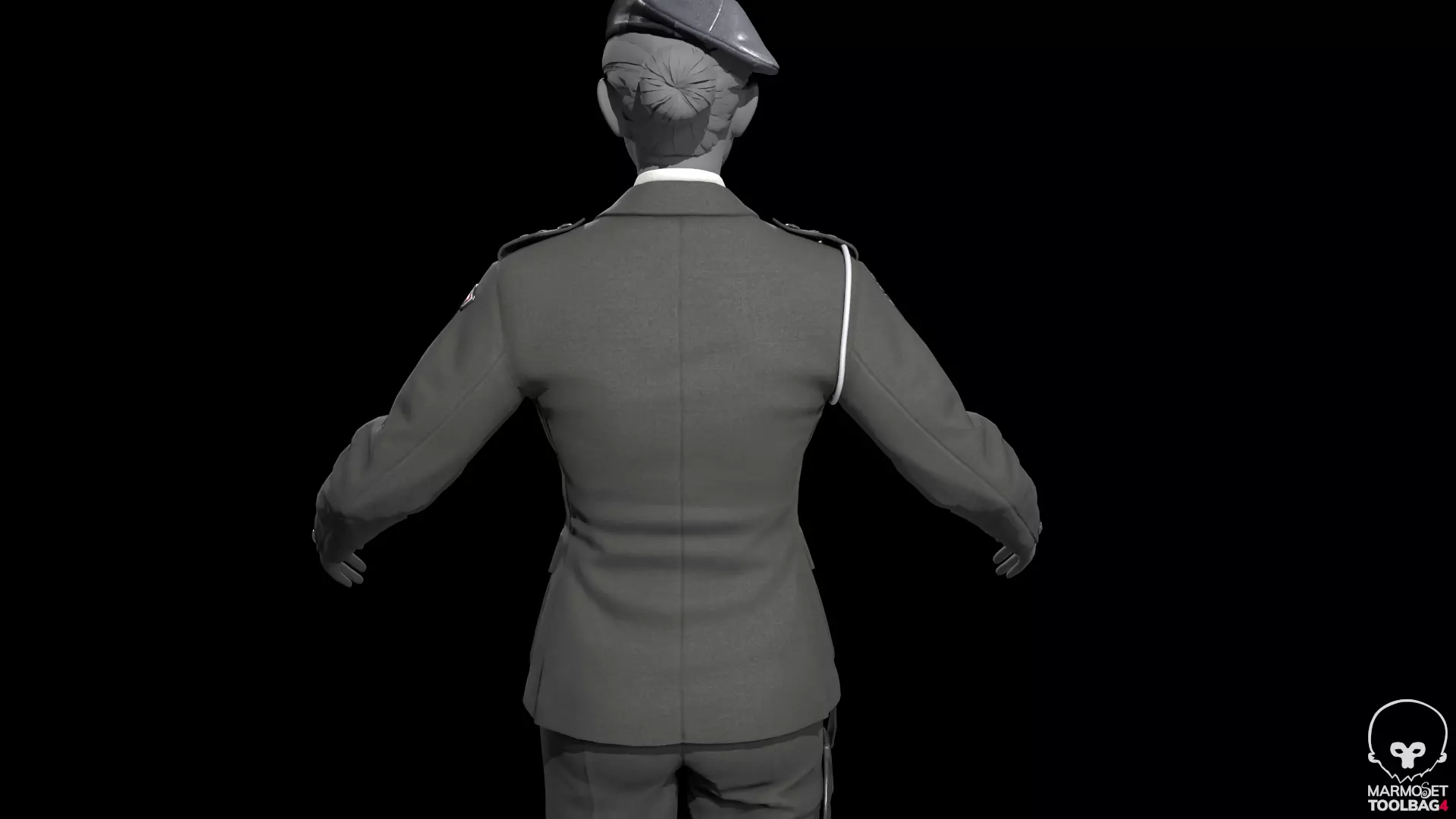 military officer navy united states 3D model Low-poly 3D model_20
