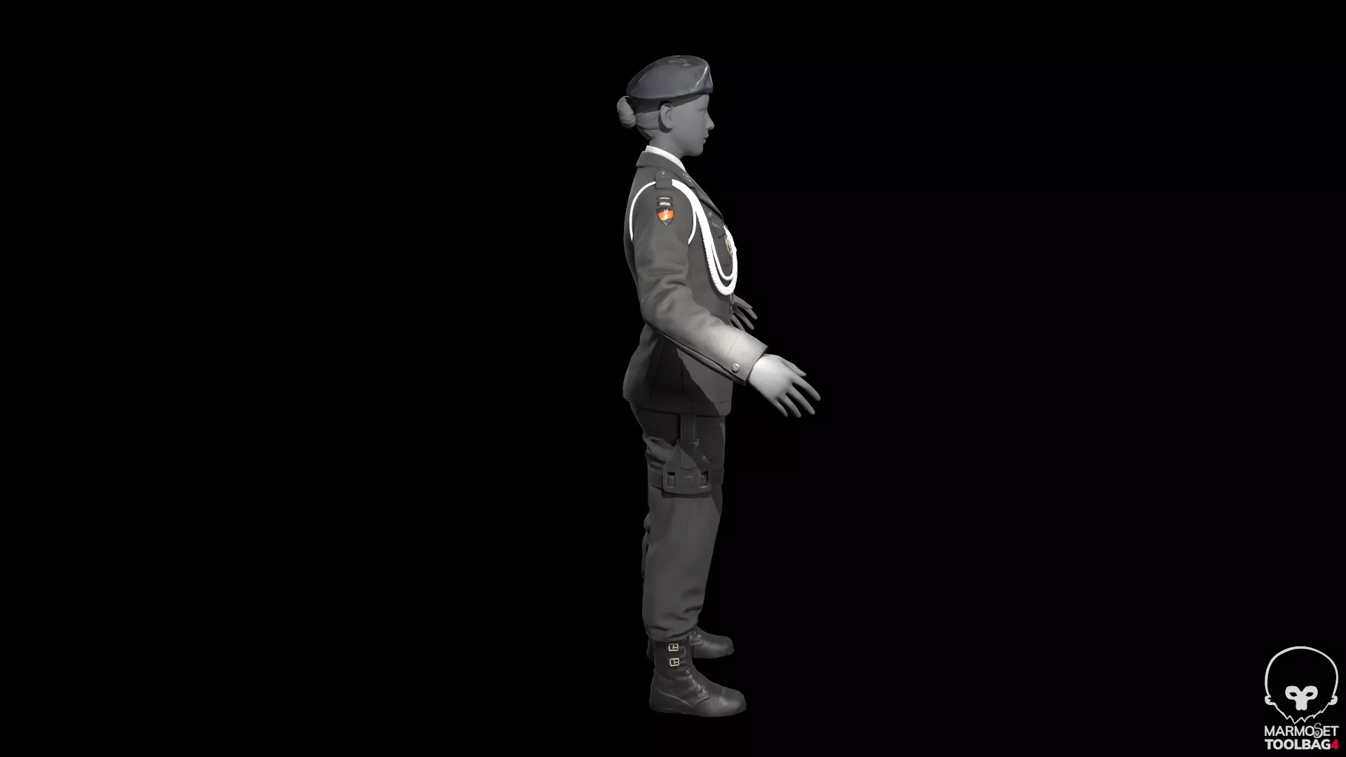 military officer navy united states 3D model Low-poly 3D model_12