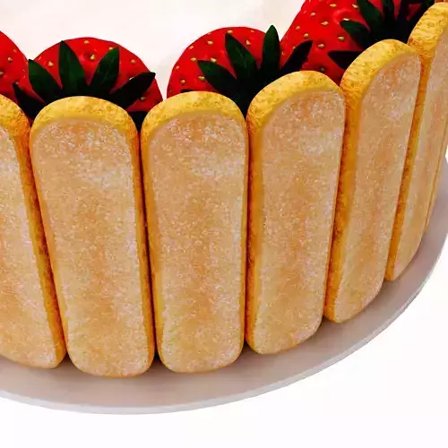 birthday cake 3D model 4
