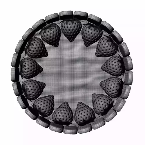 birthday cake 3D model 7