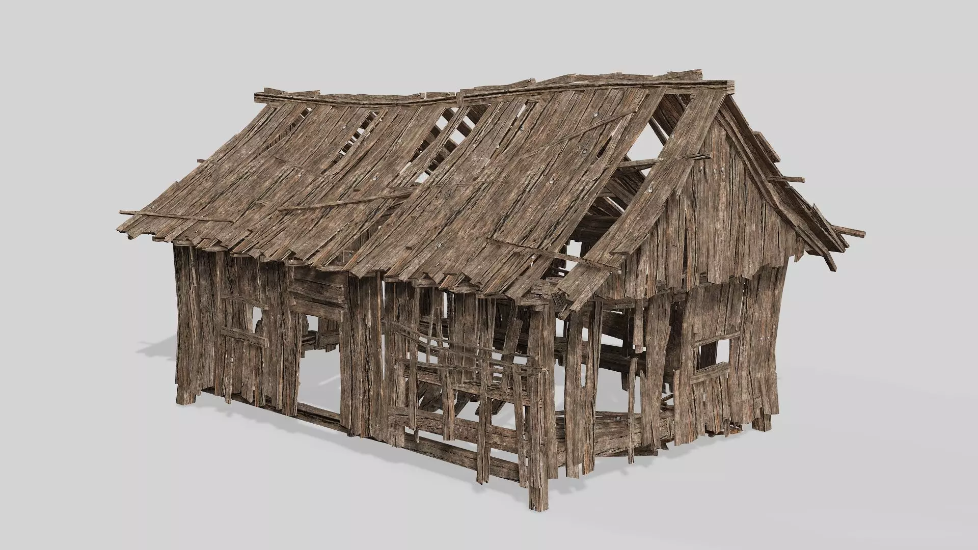 Thatch Hut House 08 For Games and Films 3D Model Low-poly 3D model_0