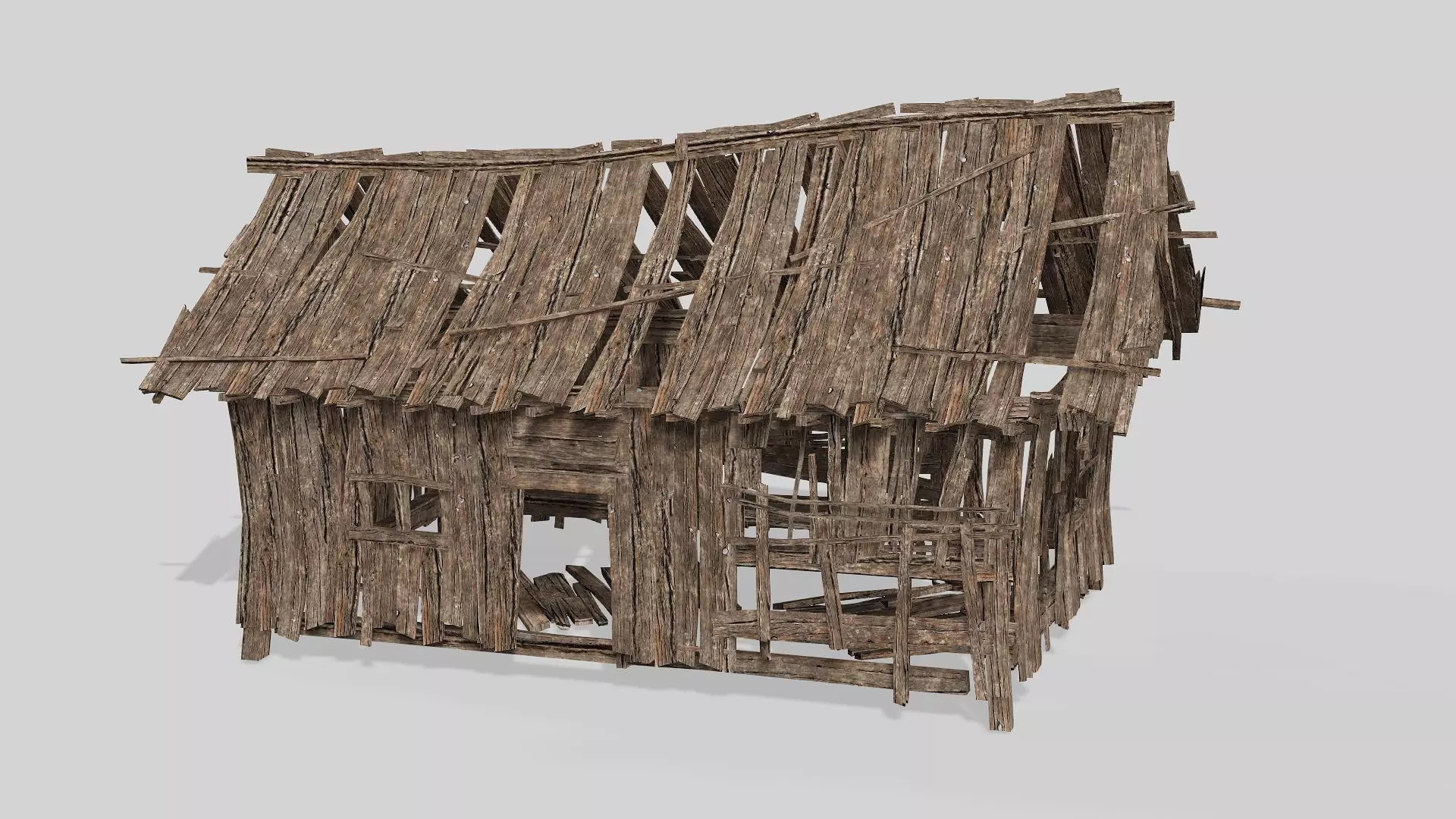 Thatch Hut House 08 For Games and Films 3D Model Low-poly 3D model_2