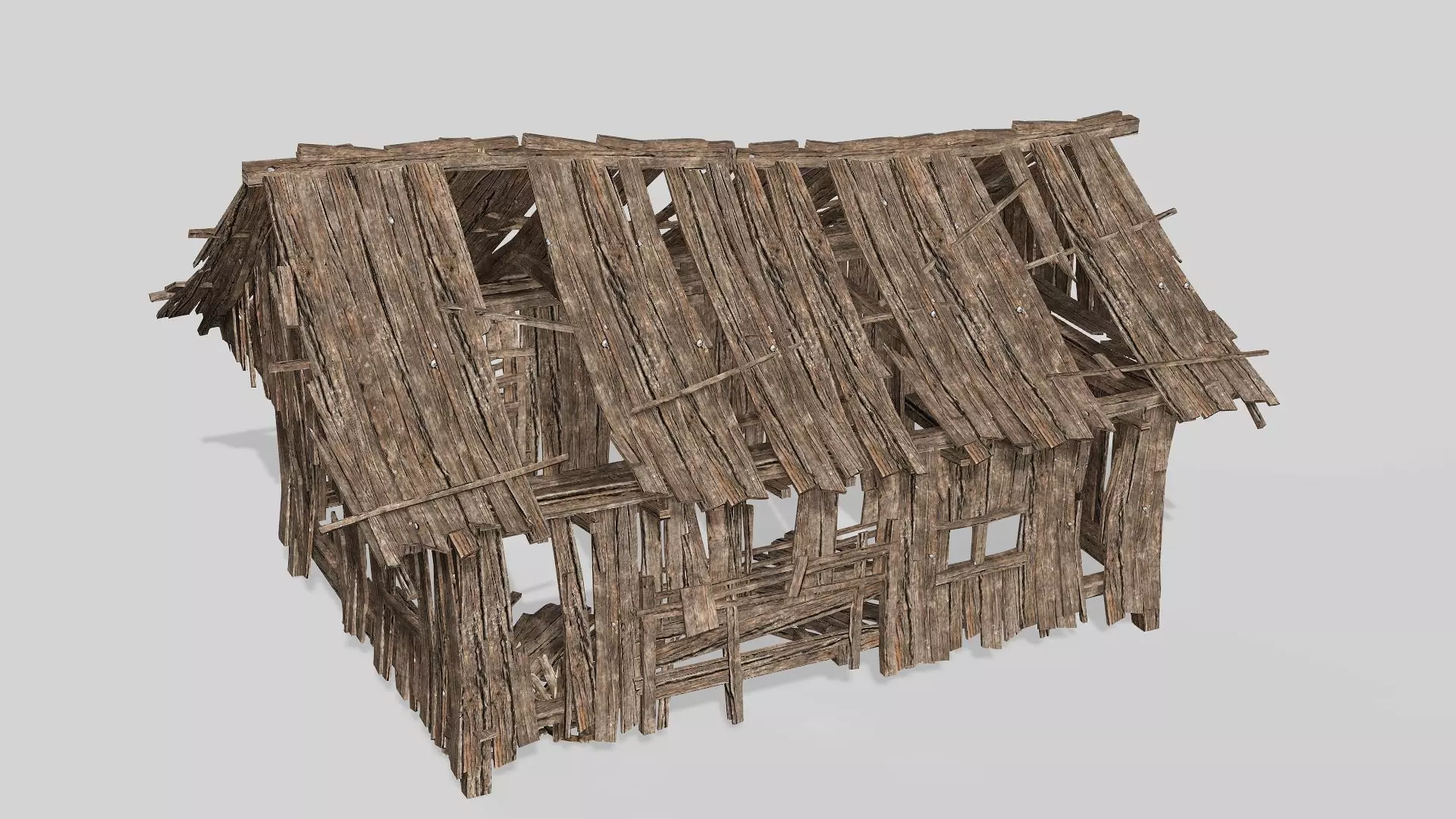 Thatch Hut House 08 For Games and Films 3D Model Low-poly 3D model_4