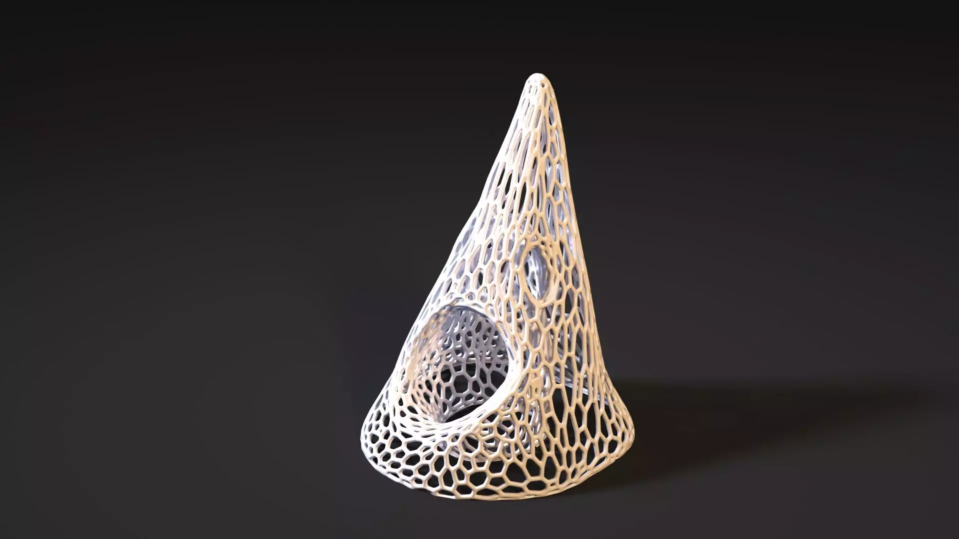 Ghost cone halloween 3D print model_9