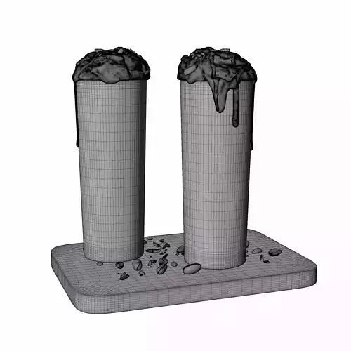chocolate ice cream 3D model 6