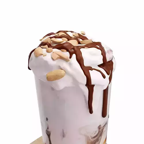 chocolate ice cream 3D model 5