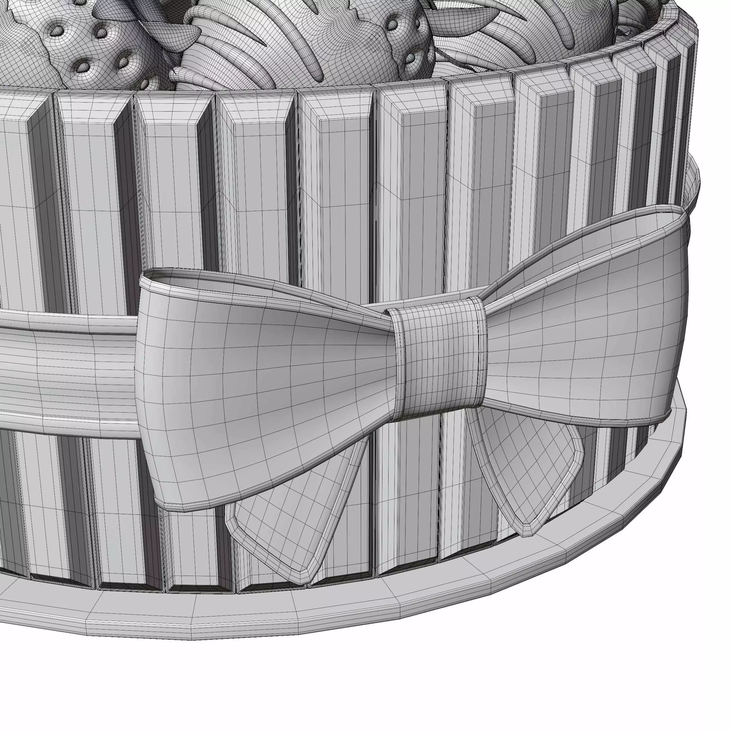 Chocolate Strawberry cake 3D model_8