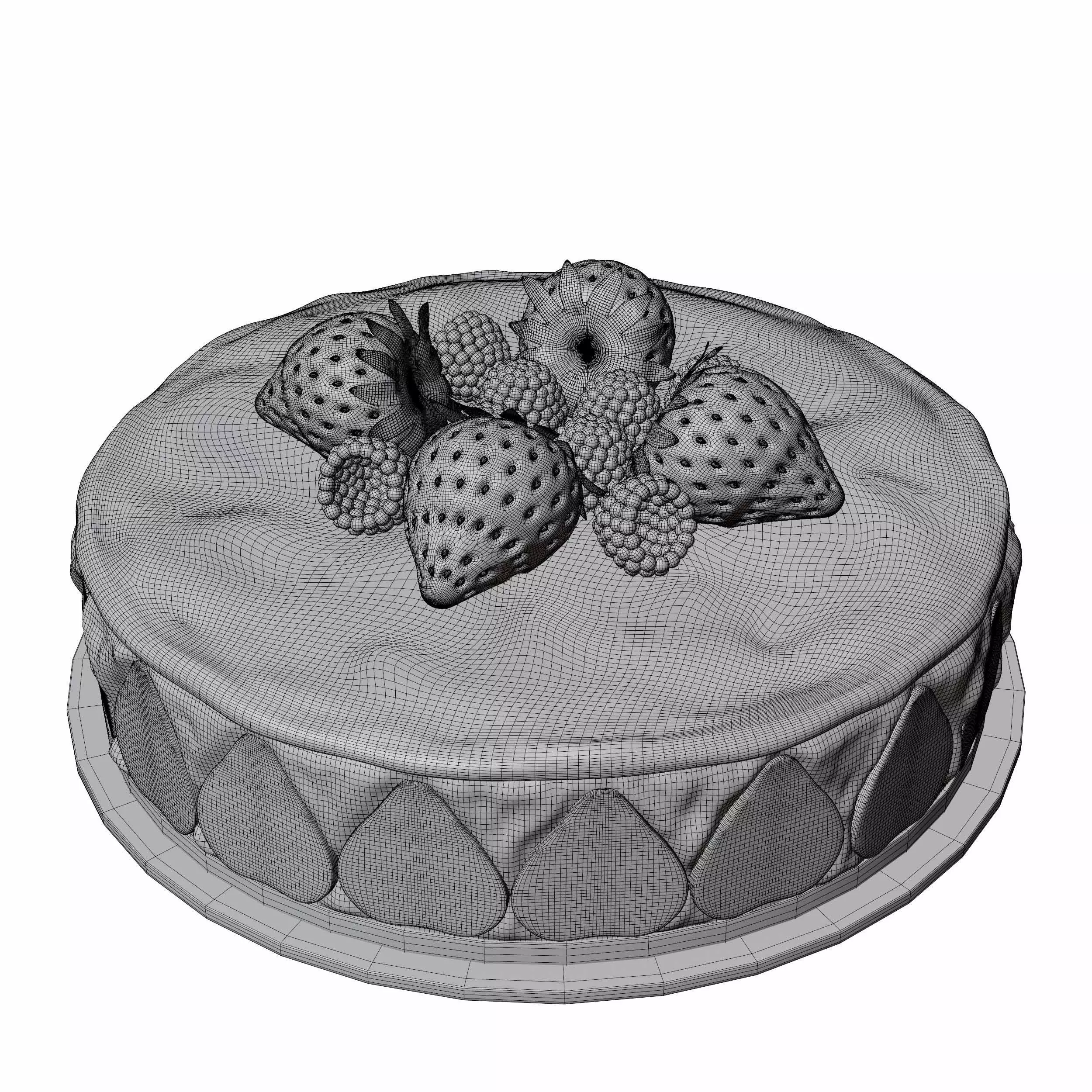 Fruit cake 3D model_4