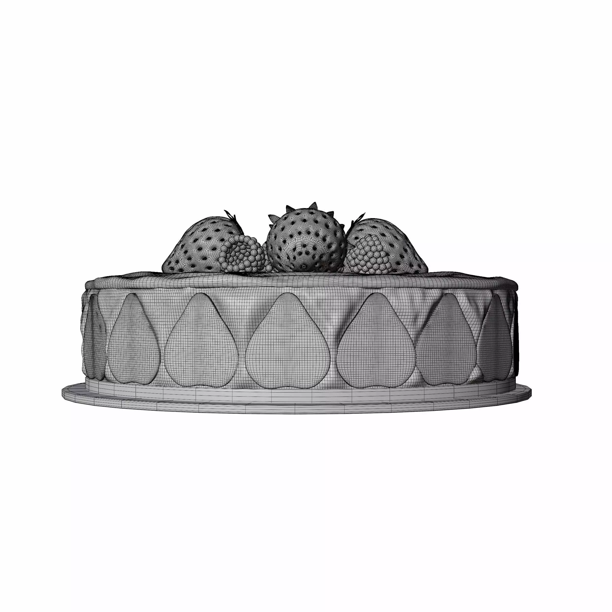 Fruit cake 3D model_3