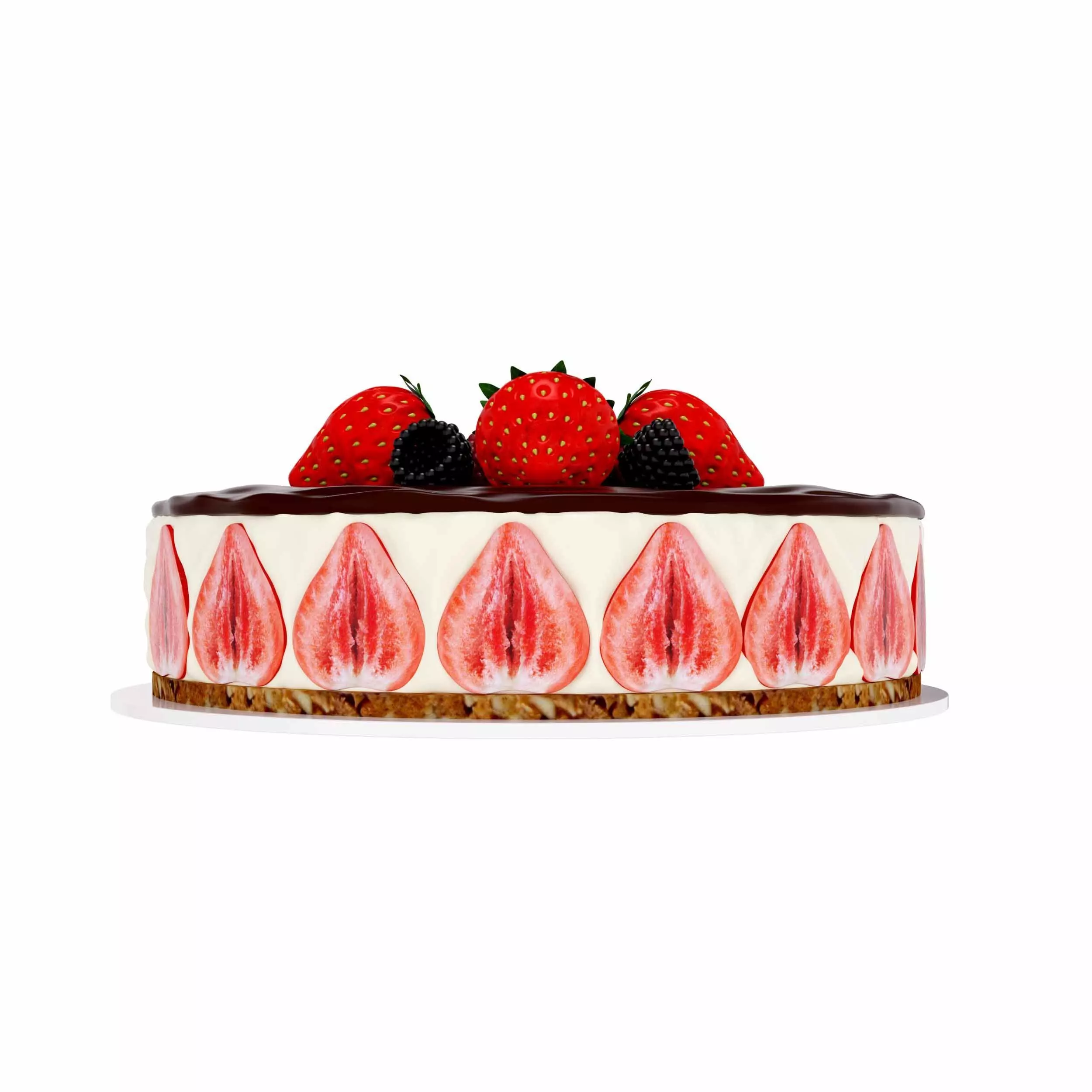 Fruit cake 3D model_2