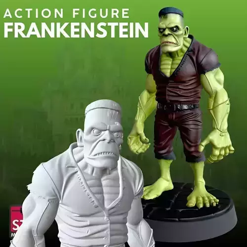 Frankenstein Monster STL Cartoon Horror 3D
