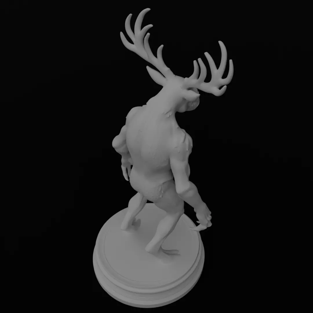 Wendigo 3D model 3D printing Horror Figurine Halloween Monster 3D print model_7