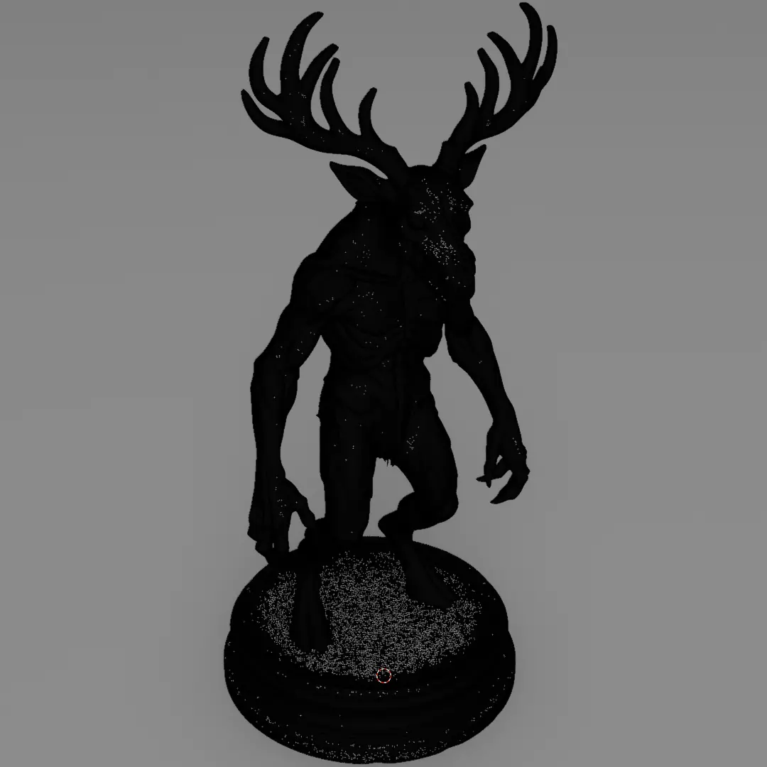 Wendigo 3D model 3D printing Horror Figurine Halloween Monster 3D print model_11