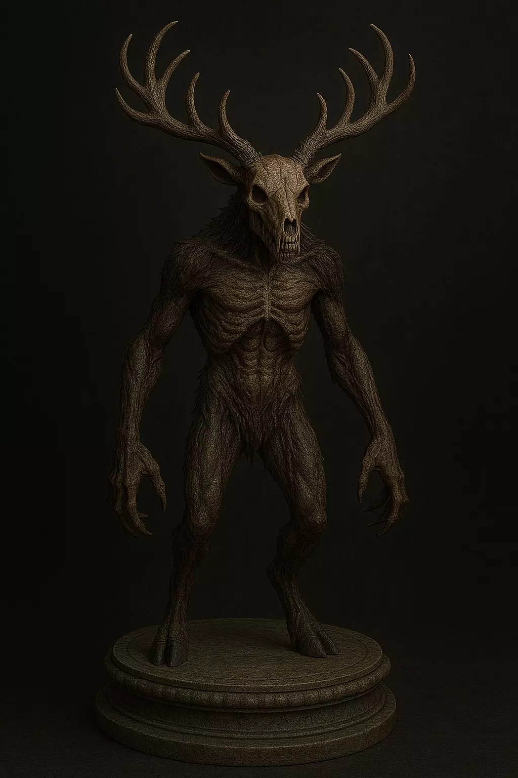 Wendigo 3D model 3D printing Horror Figurine Halloween Monster 3D print model_1