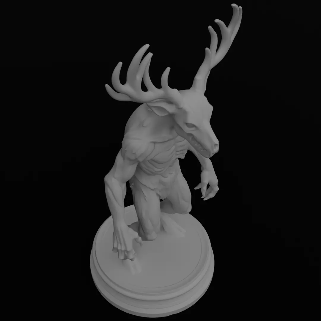 Wendigo 3D model 3D printing Horror Figurine Halloween Monster 3D print model_8