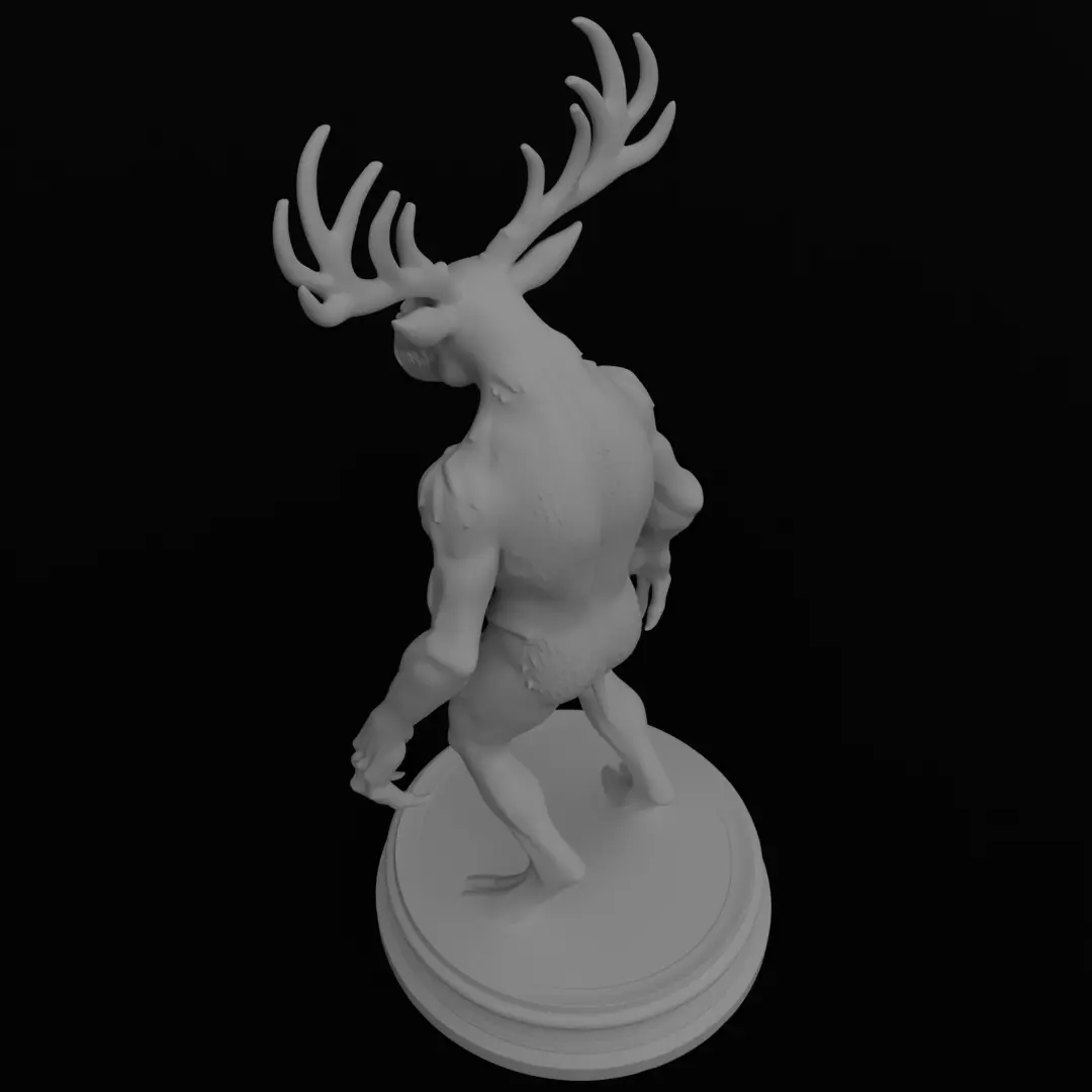 Wendigo 3D model 3D printing Horror Figurine Halloween Monster 3D print model_10