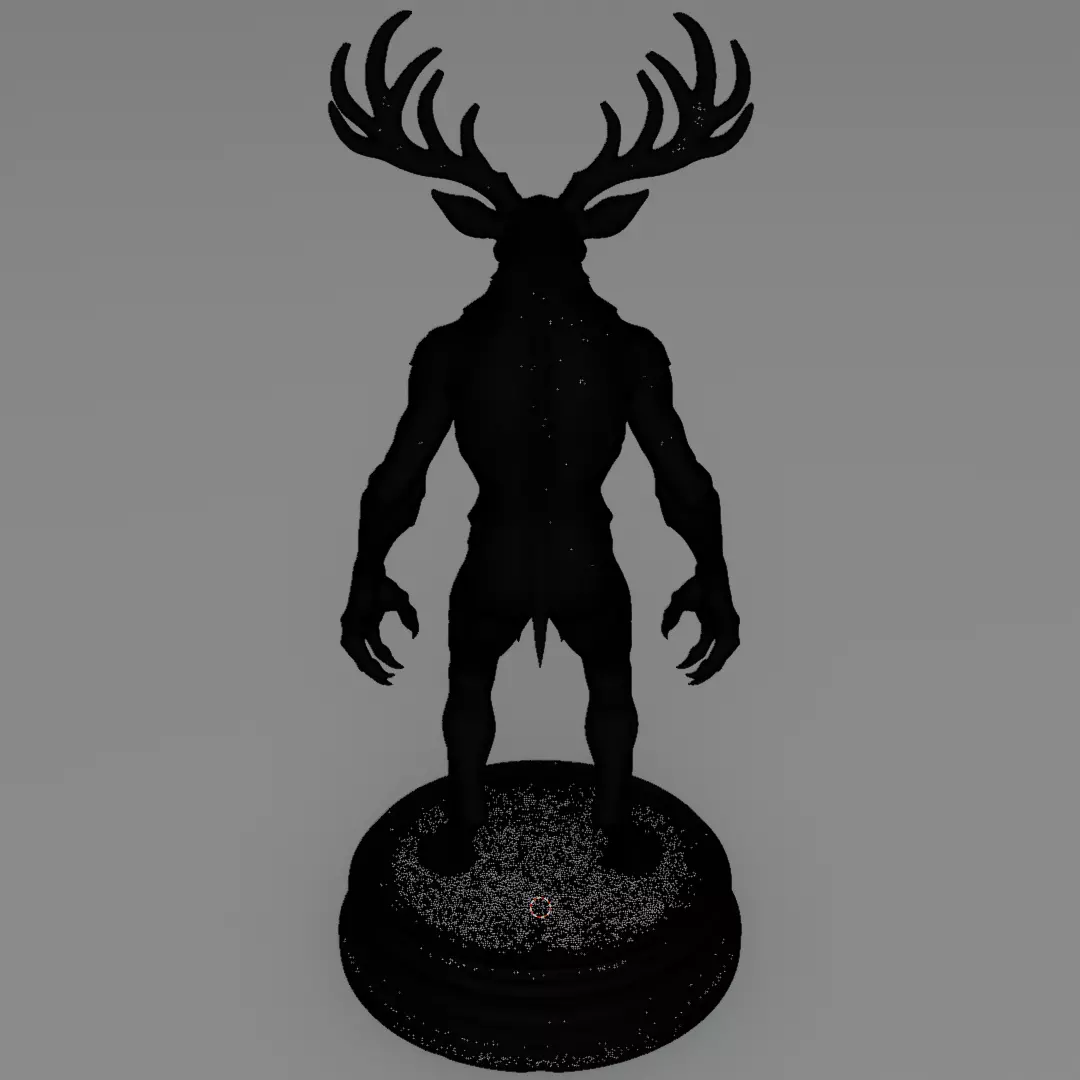 Wendigo 3D model 3D printing Horror Figurine Halloween Monster 3D print model_16