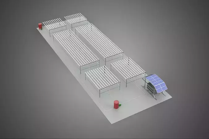 NFT FIELD AEROPONIC HYDROPONIC CROP PLANT FARM SOLAR POWERED IOT