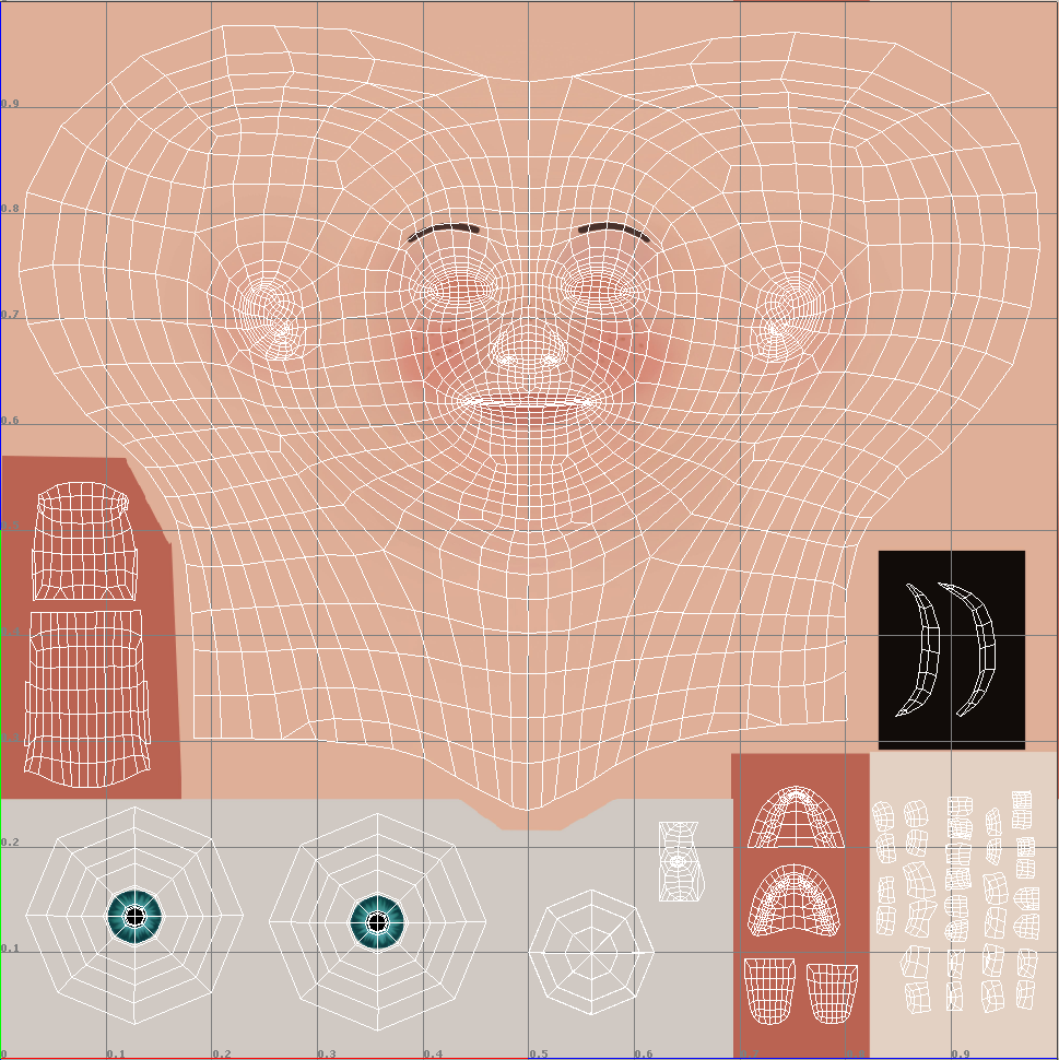 Girl with Morphs 3D model_22