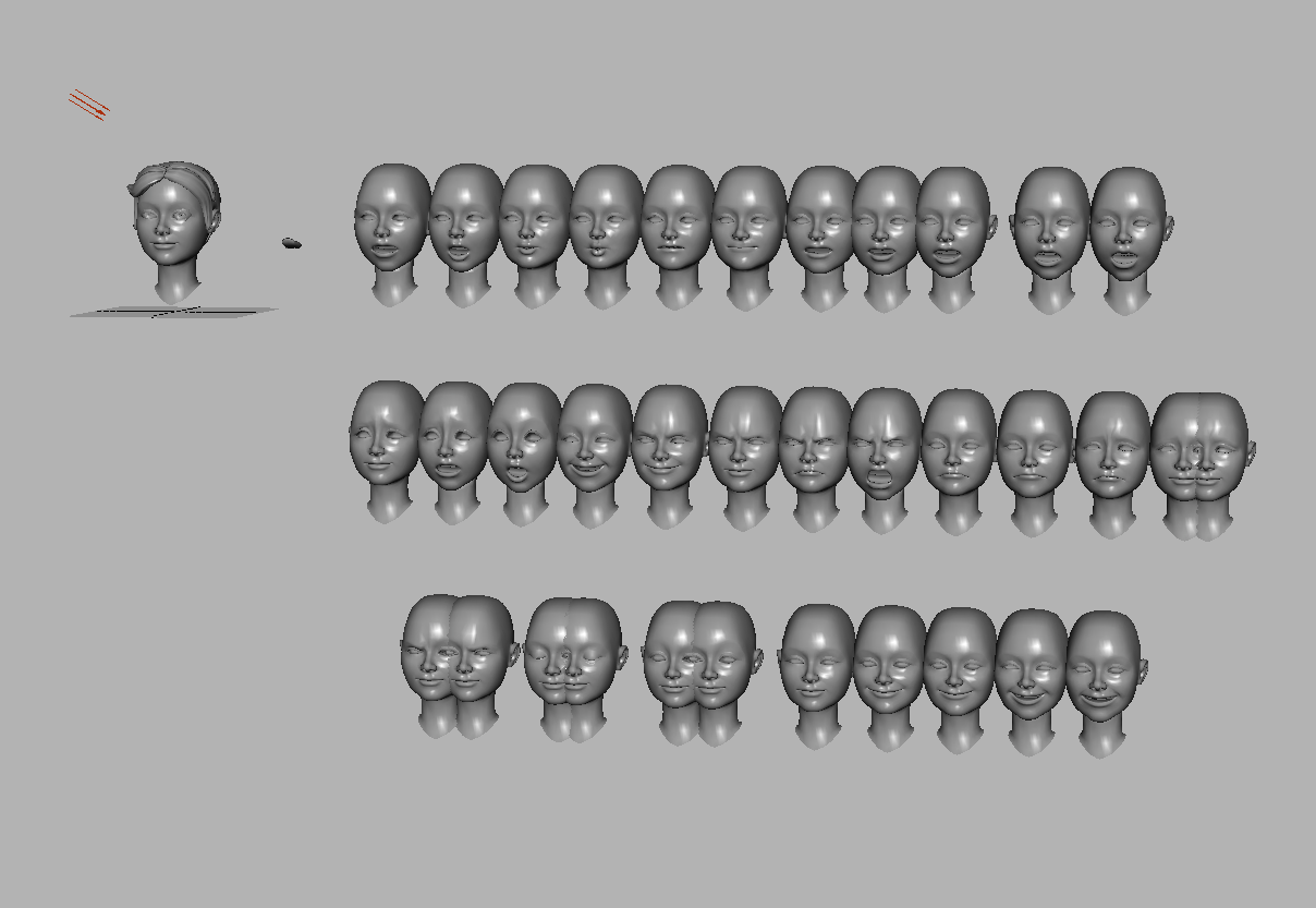 Girl with Morphs 3D model_21